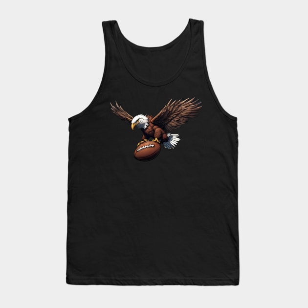 Bald Eagle playing football Tank Top by LM Designs by DS